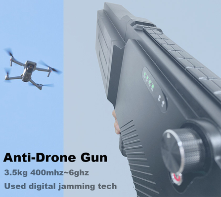 Brouilleur de drone 2000M 400mhz à 6GHz 7 bandes seulement 3,5 kg pistolet anti-drone à main
